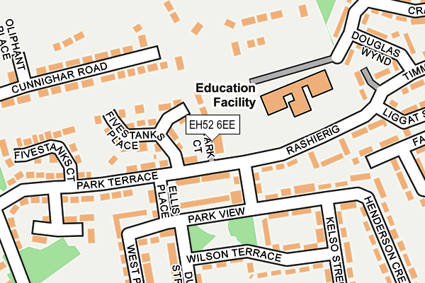 EH52 6EE map - OS OpenMap – Local (Ordnance Survey)