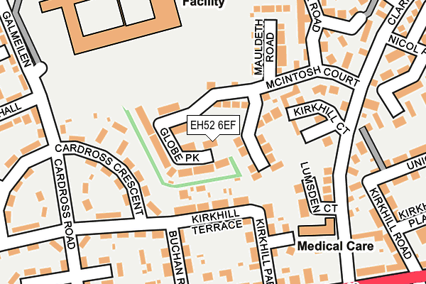 EH52 6EF map - OS OpenMap – Local (Ordnance Survey)