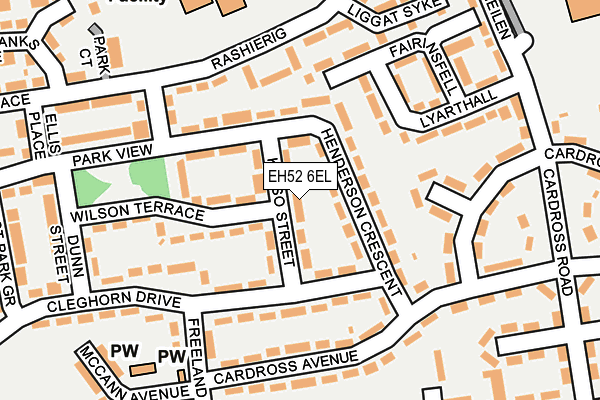 EH52 6EL map - OS OpenMap – Local (Ordnance Survey)