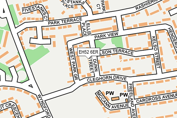 EH52 6ER map - OS OpenMap – Local (Ordnance Survey)