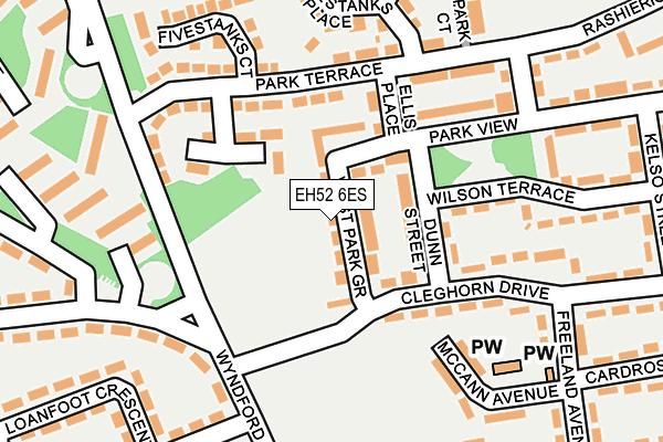 EH52 6ES map - OS OpenMap – Local (Ordnance Survey)