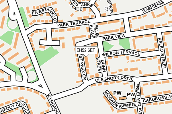 EH52 6ET map - OS OpenMap – Local (Ordnance Survey)