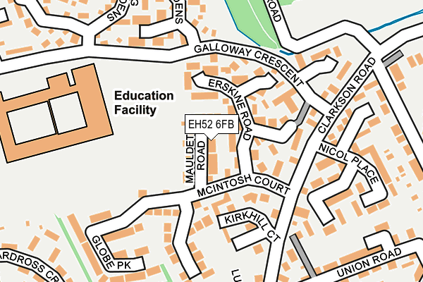 EH52 6FB map - OS OpenMap – Local (Ordnance Survey)