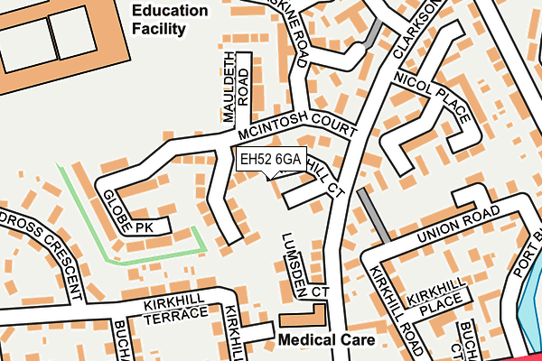 EH52 6GA map - OS OpenMap – Local (Ordnance Survey)