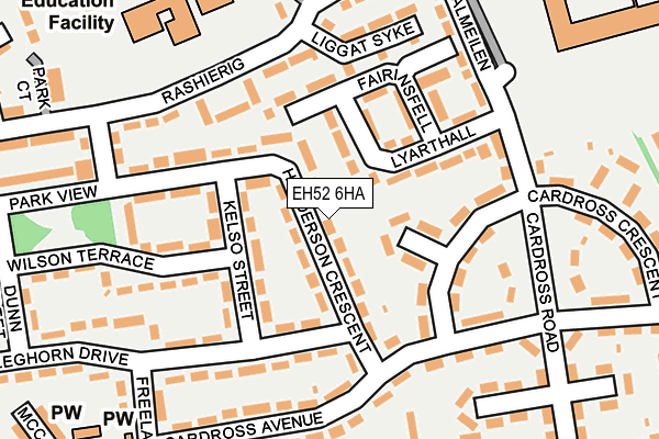 EH52 6HA map - OS OpenMap – Local (Ordnance Survey)