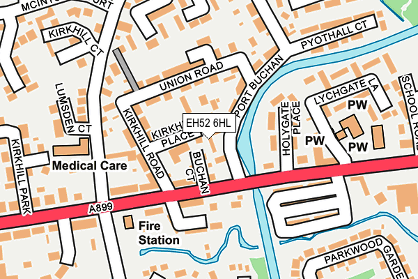 EH52 6HL map - OS OpenMap – Local (Ordnance Survey)