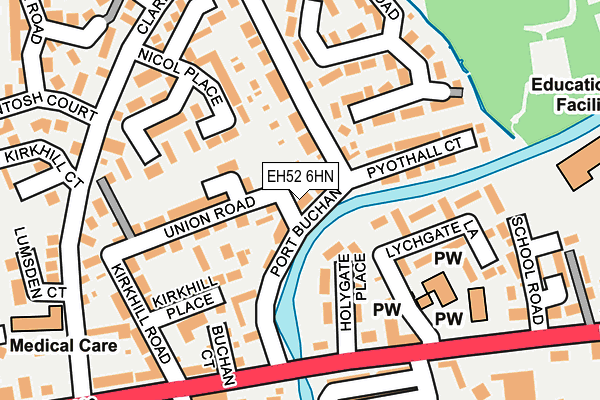 EH52 6HN map - OS OpenMap – Local (Ordnance Survey)