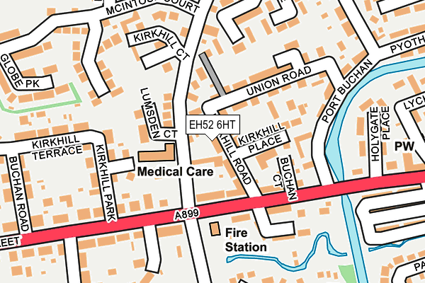 EH52 6HT map - OS OpenMap – Local (Ordnance Survey)