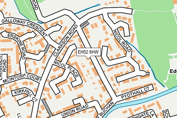 EH52 6HW map - OS OpenMap – Local (Ordnance Survey)