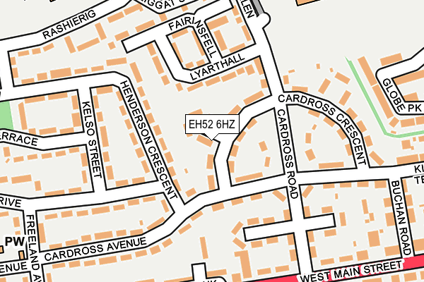 EH52 6HZ map - OS OpenMap – Local (Ordnance Survey)