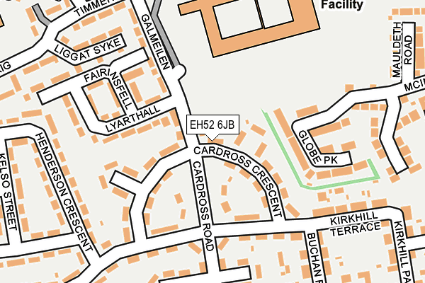 EH52 6JB map - OS OpenMap – Local (Ordnance Survey)