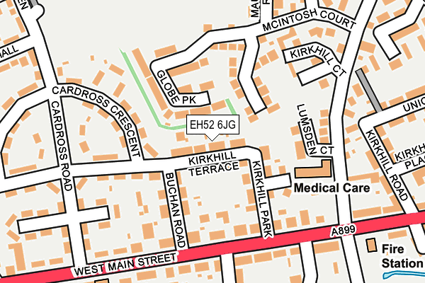 EH52 6JG map - OS OpenMap – Local (Ordnance Survey)