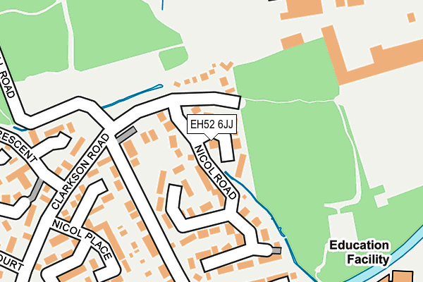 EH52 6JJ map - OS OpenMap – Local (Ordnance Survey)