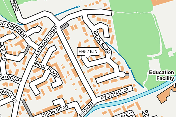 EH52 6JN map - OS OpenMap – Local (Ordnance Survey)