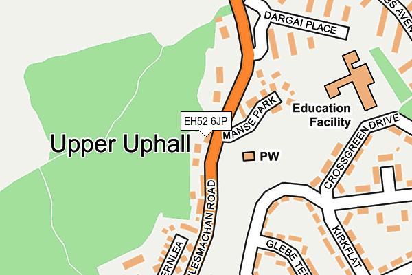 EH52 6JP map - OS OpenMap – Local (Ordnance Survey)