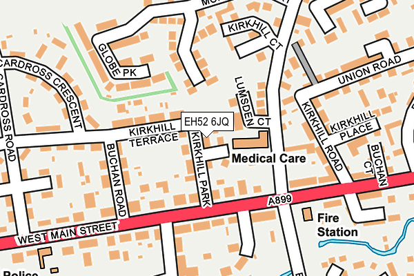 EH52 6JQ map - OS OpenMap – Local (Ordnance Survey)