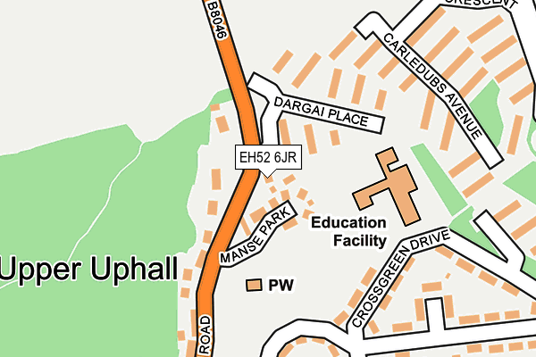 EH52 6JR map - OS OpenMap – Local (Ordnance Survey)