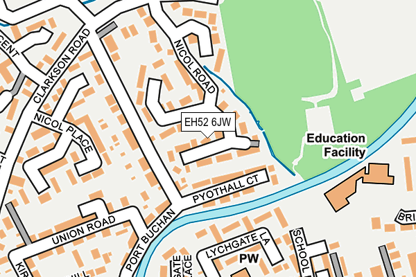 EH52 6JW map - OS OpenMap – Local (Ordnance Survey)