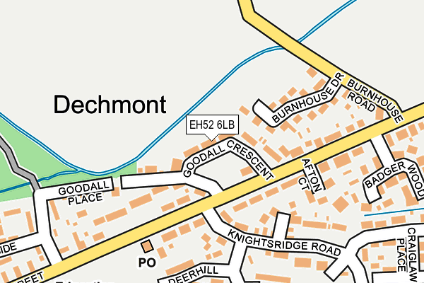 EH52 6LB map - OS OpenMap – Local (Ordnance Survey)