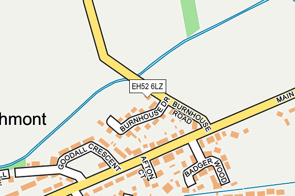 EH52 6LZ map - OS OpenMap – Local (Ordnance Survey)