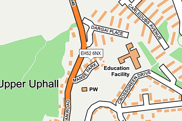 EH52 6NX map - OS OpenMap – Local (Ordnance Survey)