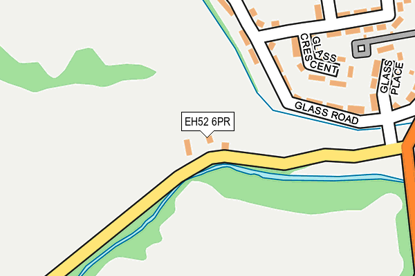 EH52 6PR map - OS OpenMap – Local (Ordnance Survey)