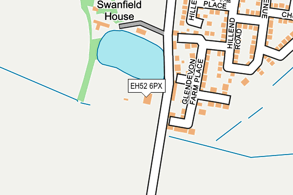 EH52 6PX map - OS OpenMap – Local (Ordnance Survey)