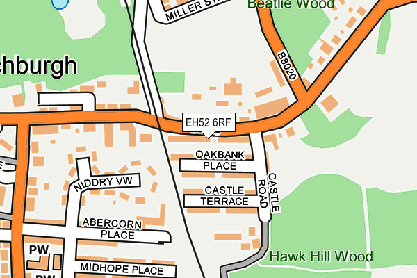 EH52 6RF map - OS OpenMap – Local (Ordnance Survey)