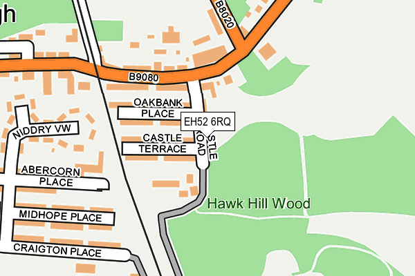 EH52 6RQ map - OS OpenMap – Local (Ordnance Survey)