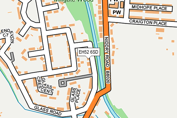 EH52 6SD map - OS OpenMap – Local (Ordnance Survey)
