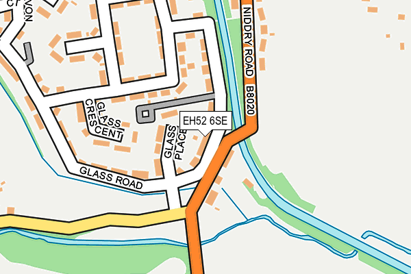 EH52 6SE map - OS OpenMap – Local (Ordnance Survey)