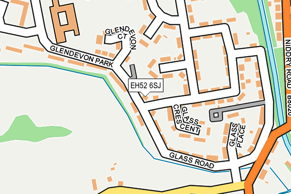 EH52 6SJ map - OS OpenMap – Local (Ordnance Survey)