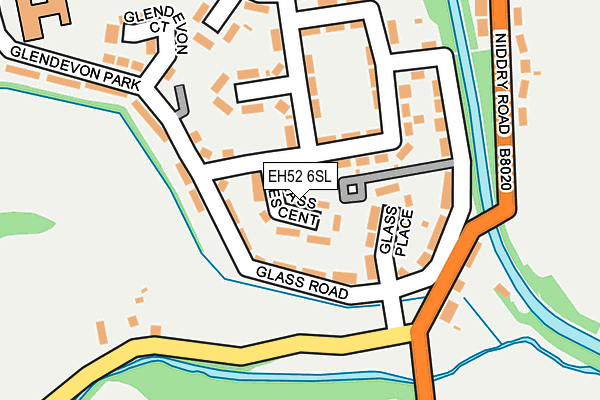 EH52 6SL map - OS OpenMap – Local (Ordnance Survey)
