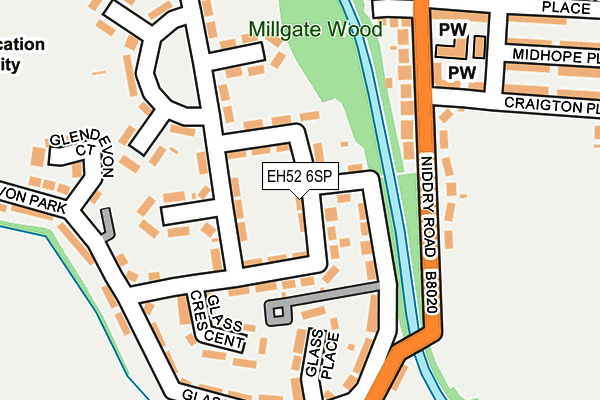 EH52 6SP map - OS OpenMap – Local (Ordnance Survey)