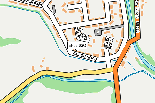 EH52 6SQ map - OS OpenMap – Local (Ordnance Survey)