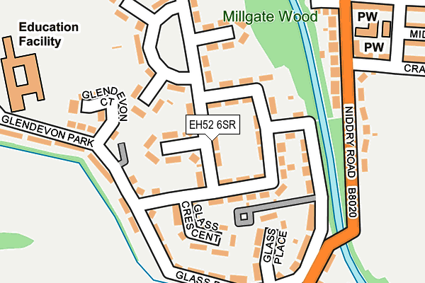 EH52 6SR map - OS OpenMap – Local (Ordnance Survey)