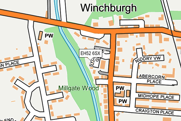 EH52 6SX map - OS OpenMap – Local (Ordnance Survey)