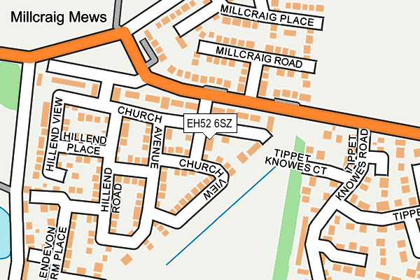 EH52 6SZ map - OS OpenMap – Local (Ordnance Survey)