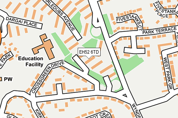 EH52 6TD map - OS OpenMap – Local (Ordnance Survey)