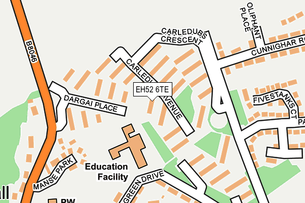EH52 6TE map - OS OpenMap – Local (Ordnance Survey)