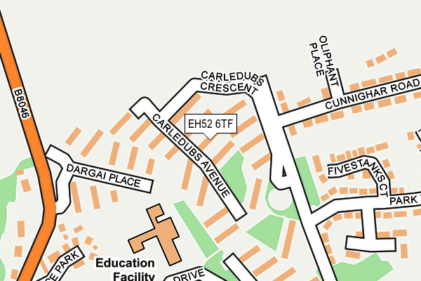 EH52 6TF map - OS OpenMap – Local (Ordnance Survey)