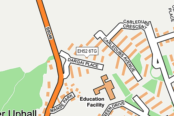 EH52 6TG map - OS OpenMap – Local (Ordnance Survey)