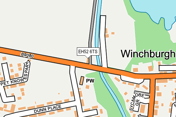 EH52 6TS map - OS OpenMap – Local (Ordnance Survey)