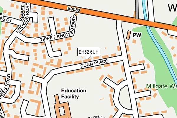 EH52 6UH map - OS OpenMap – Local (Ordnance Survey)