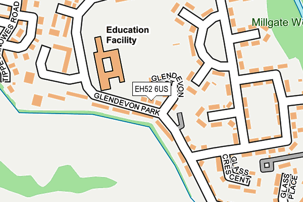 EH52 6US map - OS OpenMap – Local (Ordnance Survey)