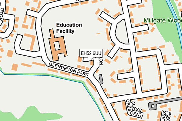 EH52 6UU map - OS OpenMap – Local (Ordnance Survey)