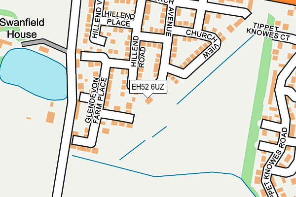 EH52 6UZ map - OS OpenMap – Local (Ordnance Survey)