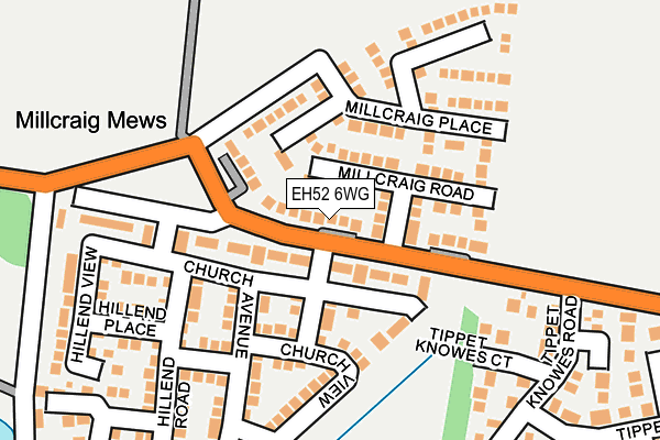 EH52 6WG map - OS OpenMap – Local (Ordnance Survey)