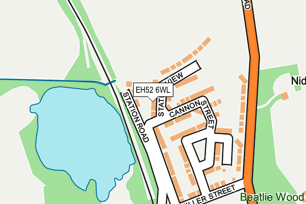 EH52 6WL map - OS OpenMap – Local (Ordnance Survey)