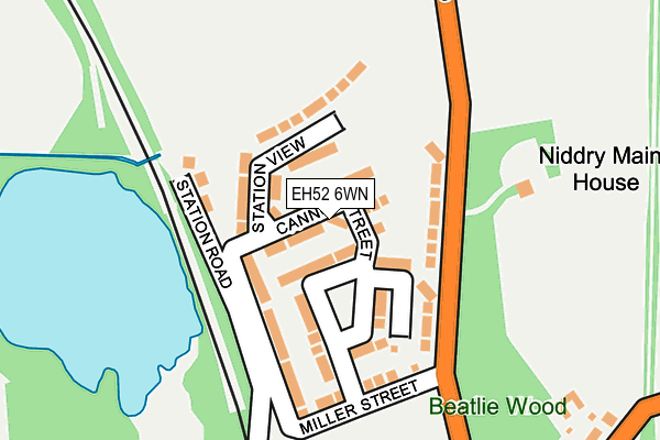 EH52 6WN map - OS OpenMap – Local (Ordnance Survey)